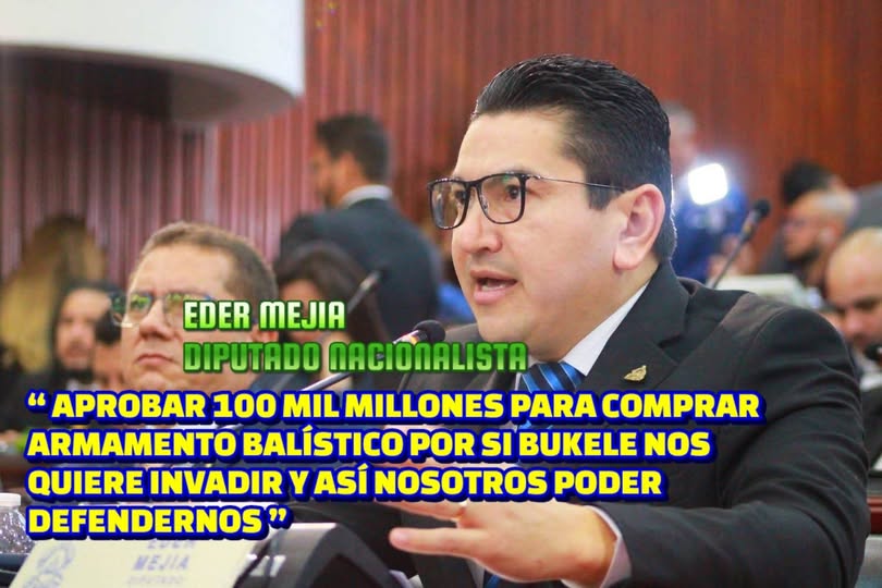 No, Diputado Mejía no propuso un presupuesto millonario para compra de armas por presunta invasión.