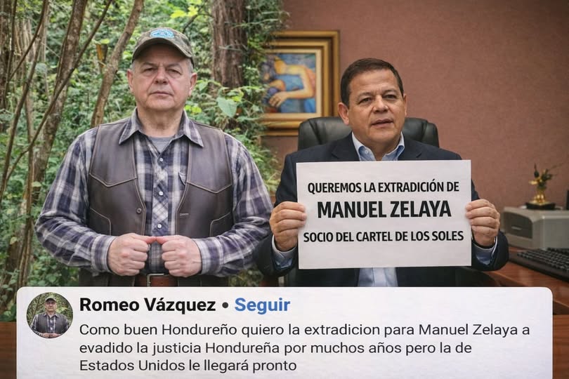 No, Romeo Vásquez no ha solicitado extraditar a “Mel” Zelaya; la imagen es IA