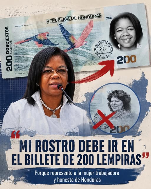 No, diputada Bermúdez no dijo que su rostro debía aparecer en el billete de L200