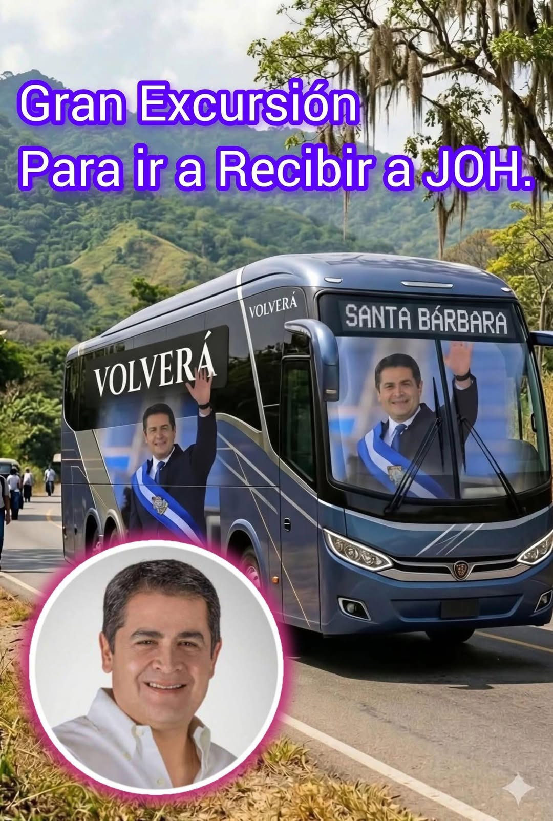 No, no habrá una excursión para recibir a Juan Orlando Hernández en Santa Bárbara