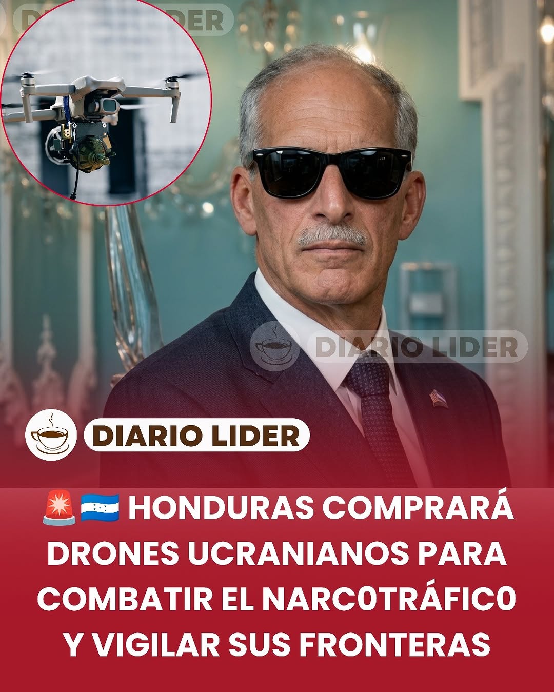 Sí, Asfura prevé comprar drones de tecnología ucraniana para vigilar las fronteras