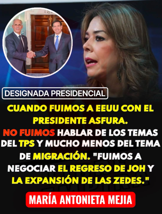 No, designada no dijo que negociaron regreso de JOH ni ZEDE con Asfura en EUA