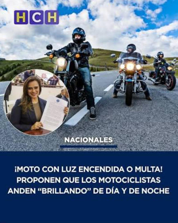 Sí, diputada Jiménez propuso que las motos circulen con luz encendida de día o de noche