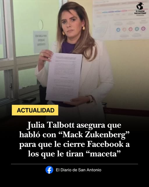 No, Julia Talbott no habló con Mark Zuckerberg para cerrar cuentas de Facebook